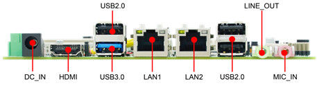 2LAN 6COM 8USB 3.5&quot; placa base soldado a bordo de la CPU Intel J1900