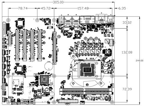 Intel H110 Industrial PC Central Ddr4 6 Com 3 Lan 1 × PCIE X16 2 × PCIE X4 4 × PCI