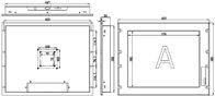 Monitor de pantalla táctil industrial de 15 pulgadas DC 12V PC Estante superior Menú OSD delantero