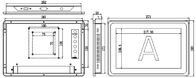 Monitor de pantalla táctil industrial LCD capacitiva de 10,1 pulgadas Entrada de energía DC12V