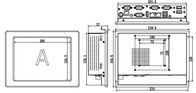 Panel táctil industrial de 8 pulgadas Panel de PC red dual 4 serie 4USB CE aprobado por la FCC