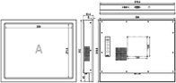 Monitoreo de pantalla táctil industrial de 17 pulgadas IP65 250cd/m2 Dibujo de alambre de aleación de aluminio
