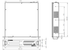 2U estándar industrial robusto computadora portátil de montaje en bastidor