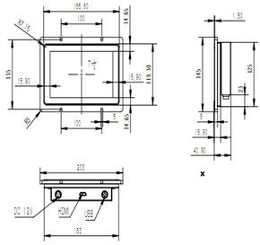 IPS industrial de 7 pulgadas con pantalla táctil resistiva en la celda con relación de contraste 1000:1