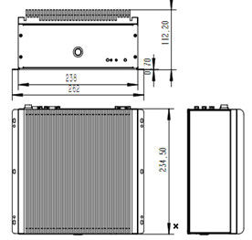 2U Embebido Computación industrial sin ventilador Panel táctil PC Intel I5-6360U I3/I7