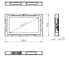 Panel industrial de Android de 10.1&quot; de mano PC RK3288 Procesador 2G Memoria 8G Almacenamiento