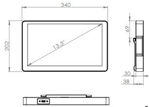 13.3 &quot; Panel portátil de portátil de portátil industrial resistente PC Intel i7- 4650U Opcional I3 / I5