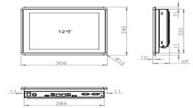 12.1&quot; Panel táctil industrial capacitivo PC Opcional entrada de alta tensión de 9 a 36 V